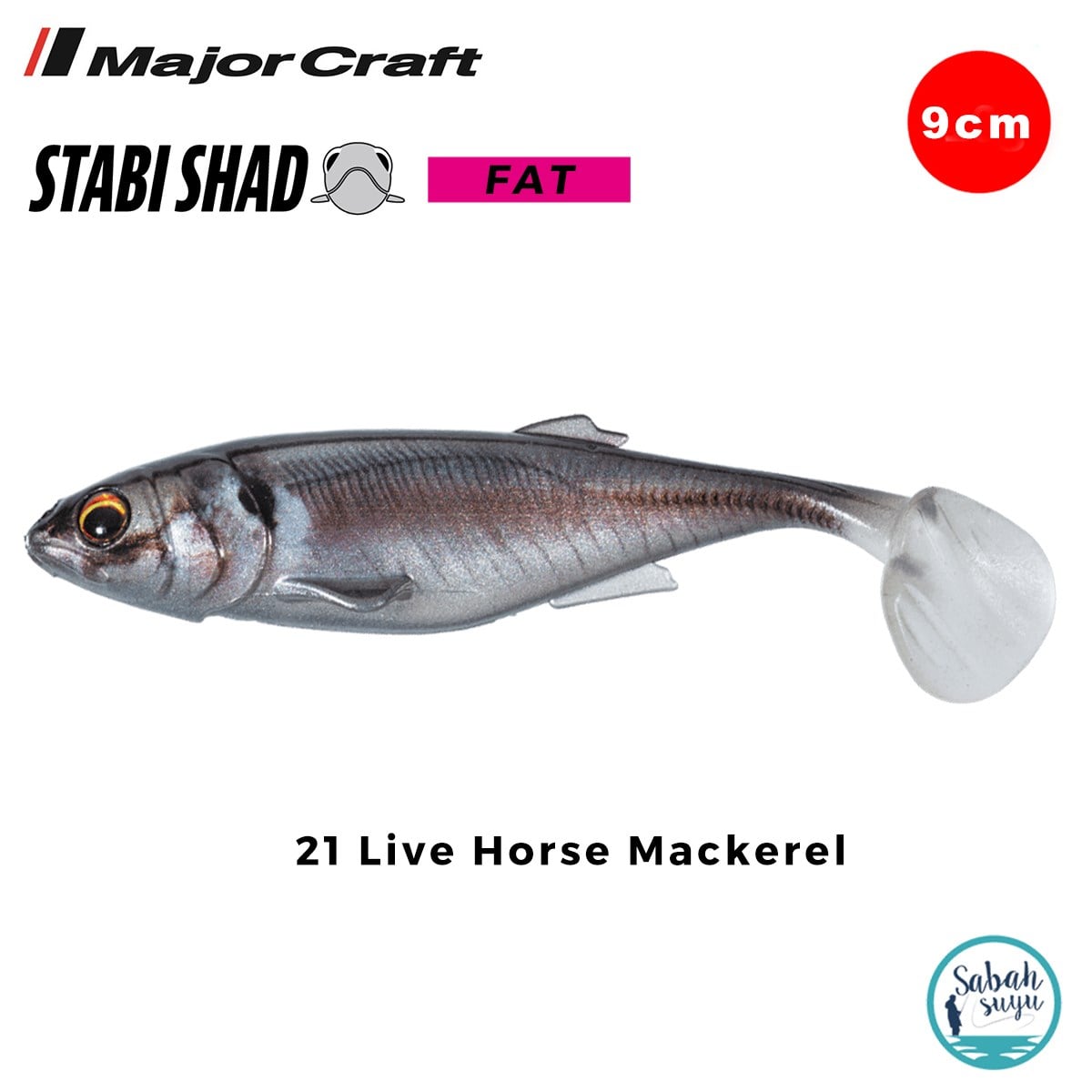 Major Craft Stabi Shad Fat 9cm Silikon Balık #21 Live Horse Mackerel