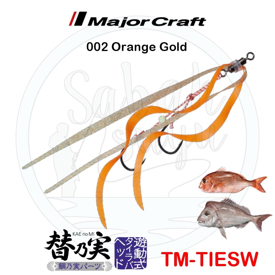 Major Craft Tai Rubber TM TIESW İğneli Yedek Kuyruk #002 Orange/Gold