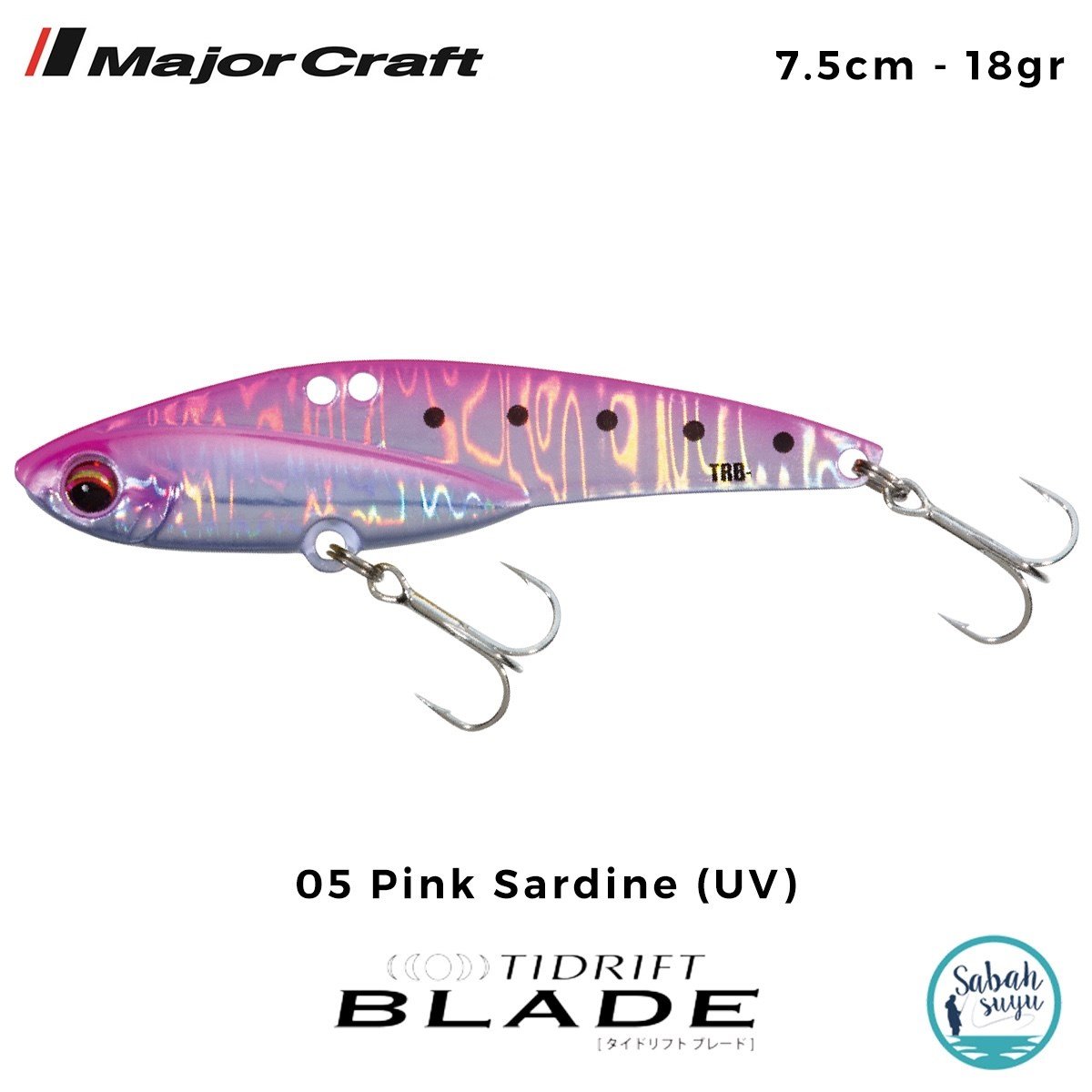 Major Craft Tidrift Blade 7.5cm 18gr #05 Pink Sardine (UV) Vibrasyon Maket Balık