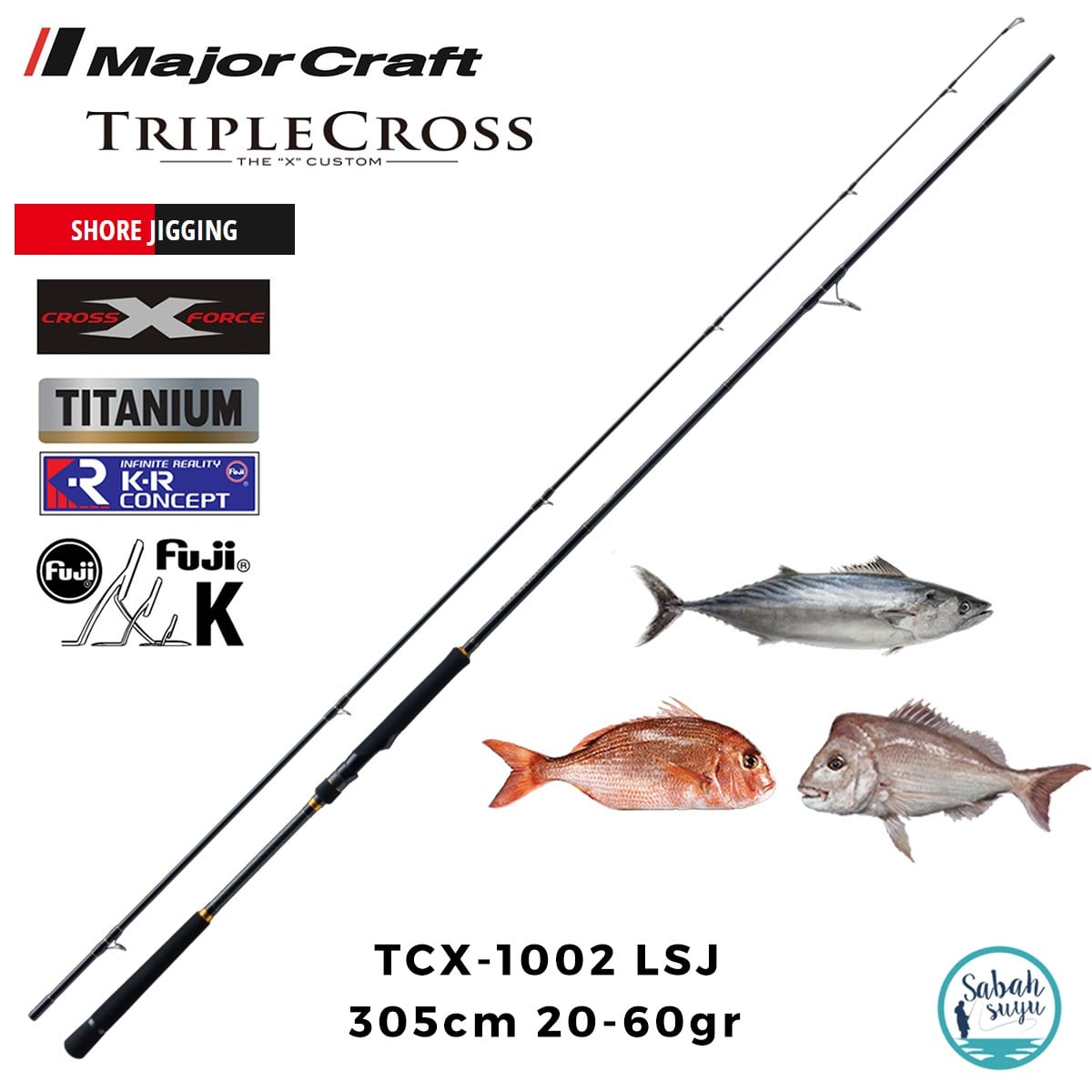 Major Craft Triple Cross TCX-1002LSJ 305cm 20-60gr (2P) Light Shore Jigging Kamış