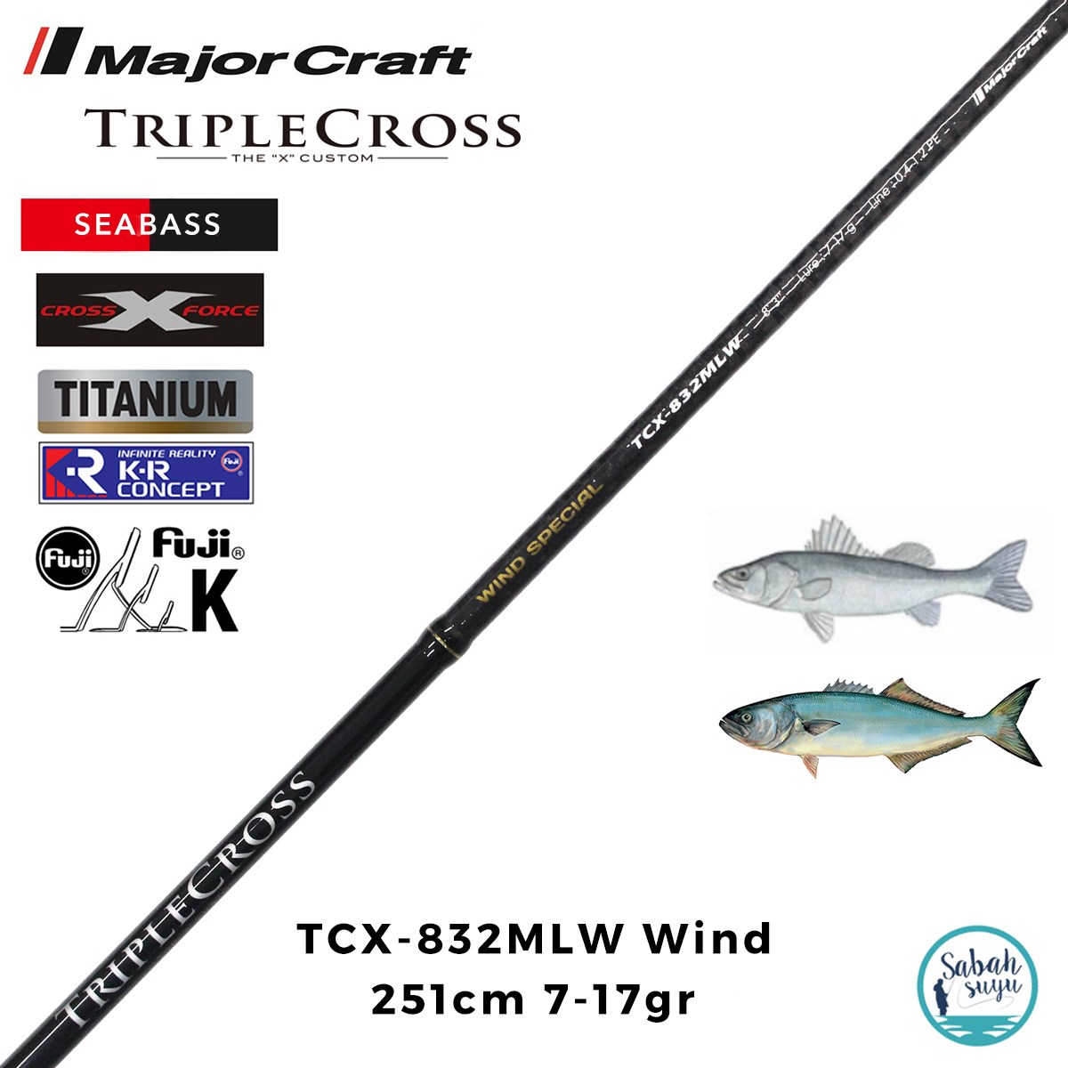 Major Craft Triple Cross TCX-832MLW Wind 2.51mt 7-17gr (2P) Spin Kamış