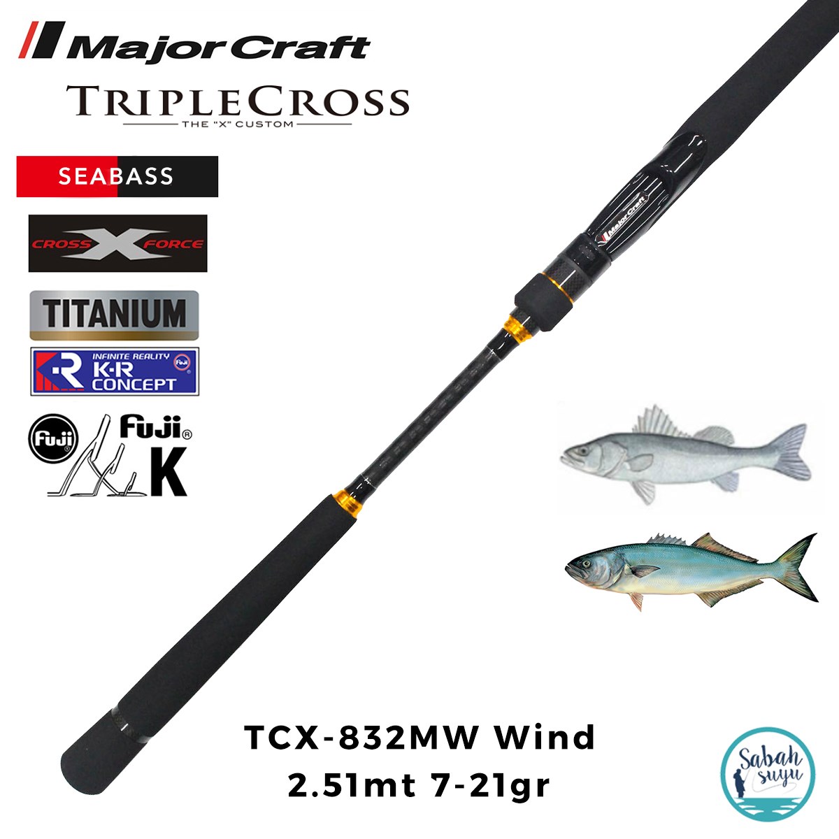 Major Craft Triple Cross TCX-832MW Wind 2.51mt 7-21gr (2P) Spin Kamış