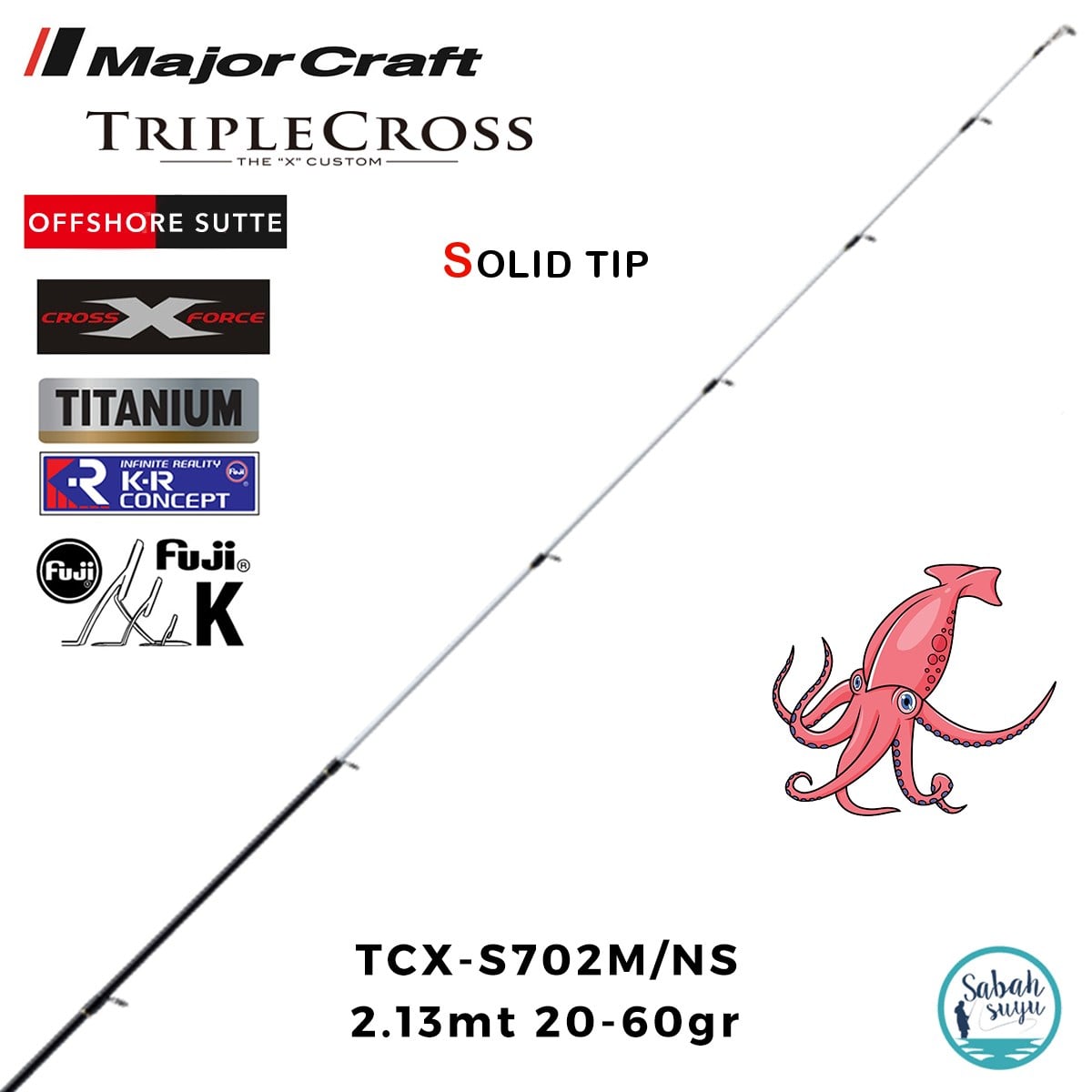Major Craft Triple Cross TCX-S702M/NS Offshore Sutte 2.13mt 20-60gr (2P) Kalamar Spin Kamış