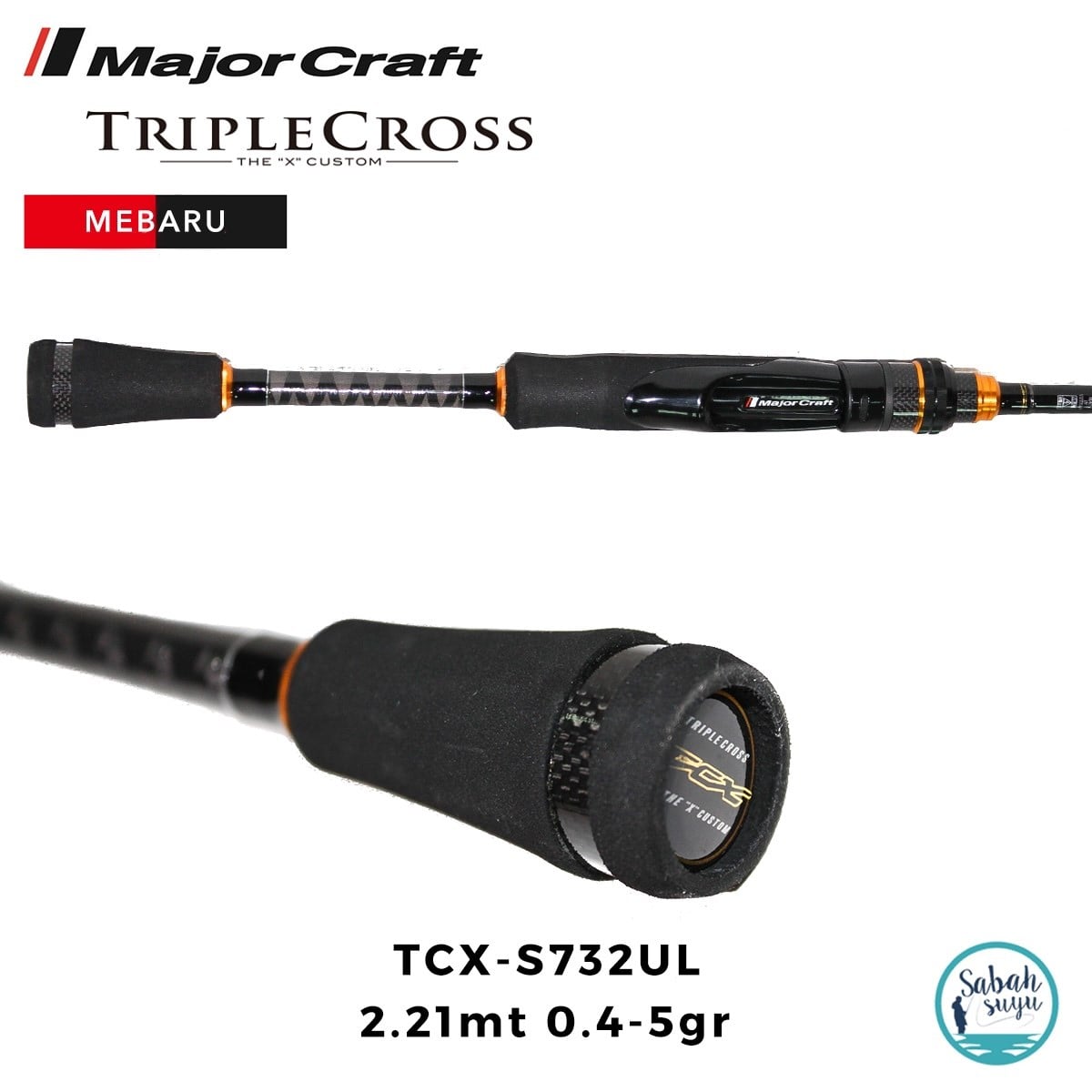 Major Craft Triple Cross TCX-S732UL Mebaru Solid 2.21mt 0.4-5gr (2P) LRF Kamış