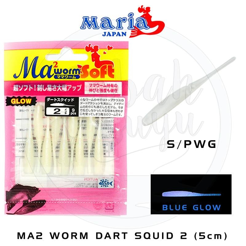 Maria Ma2 Worm Soft Dart Squid (5cm) PWG