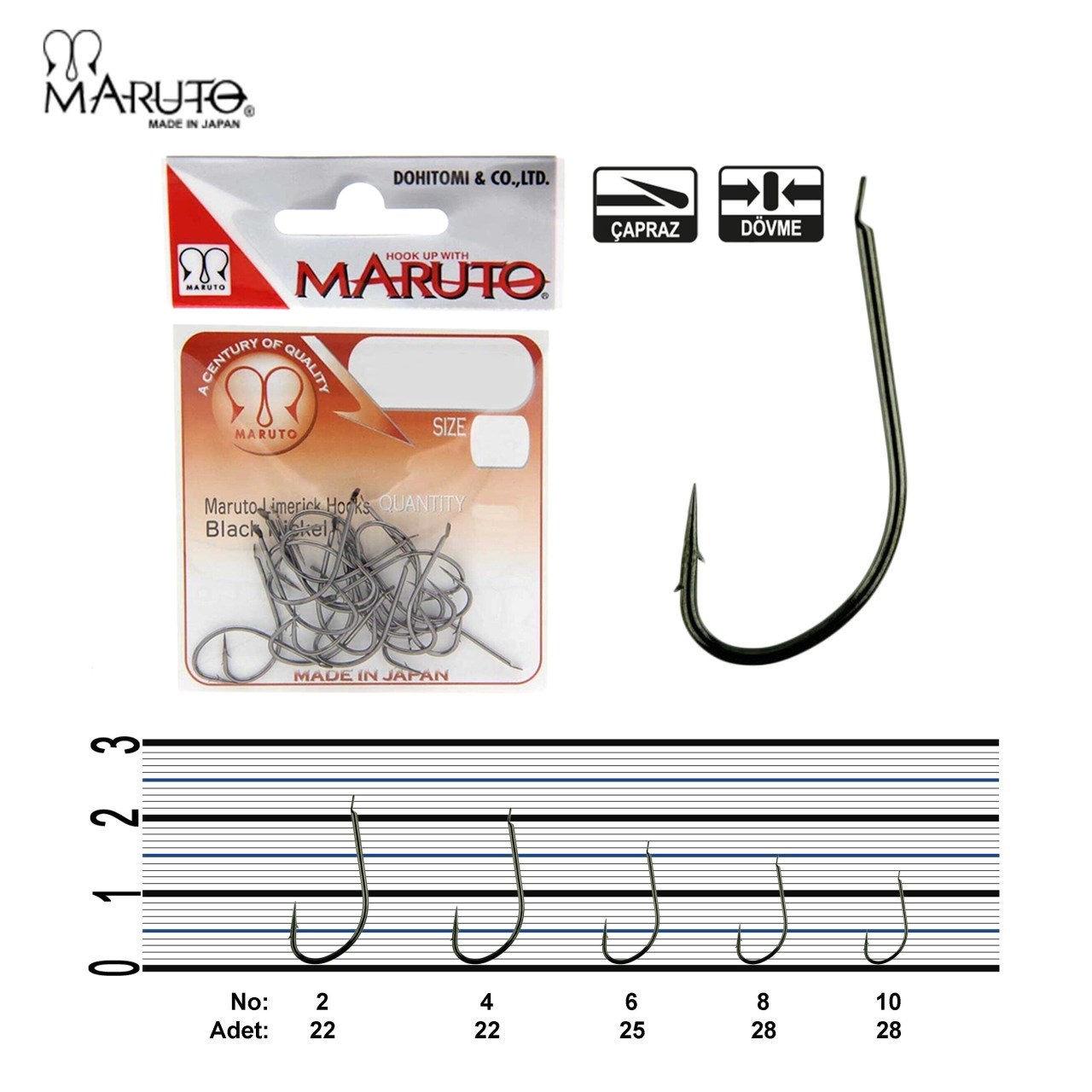 Maruto 2267 BN Tekli İğne Siyah #1 (21 adet)