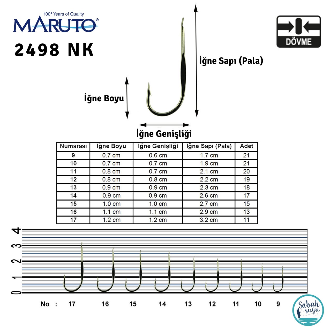 Maruto 2498 Nikel Tekli İğne Beyaz #13 (18 adet)