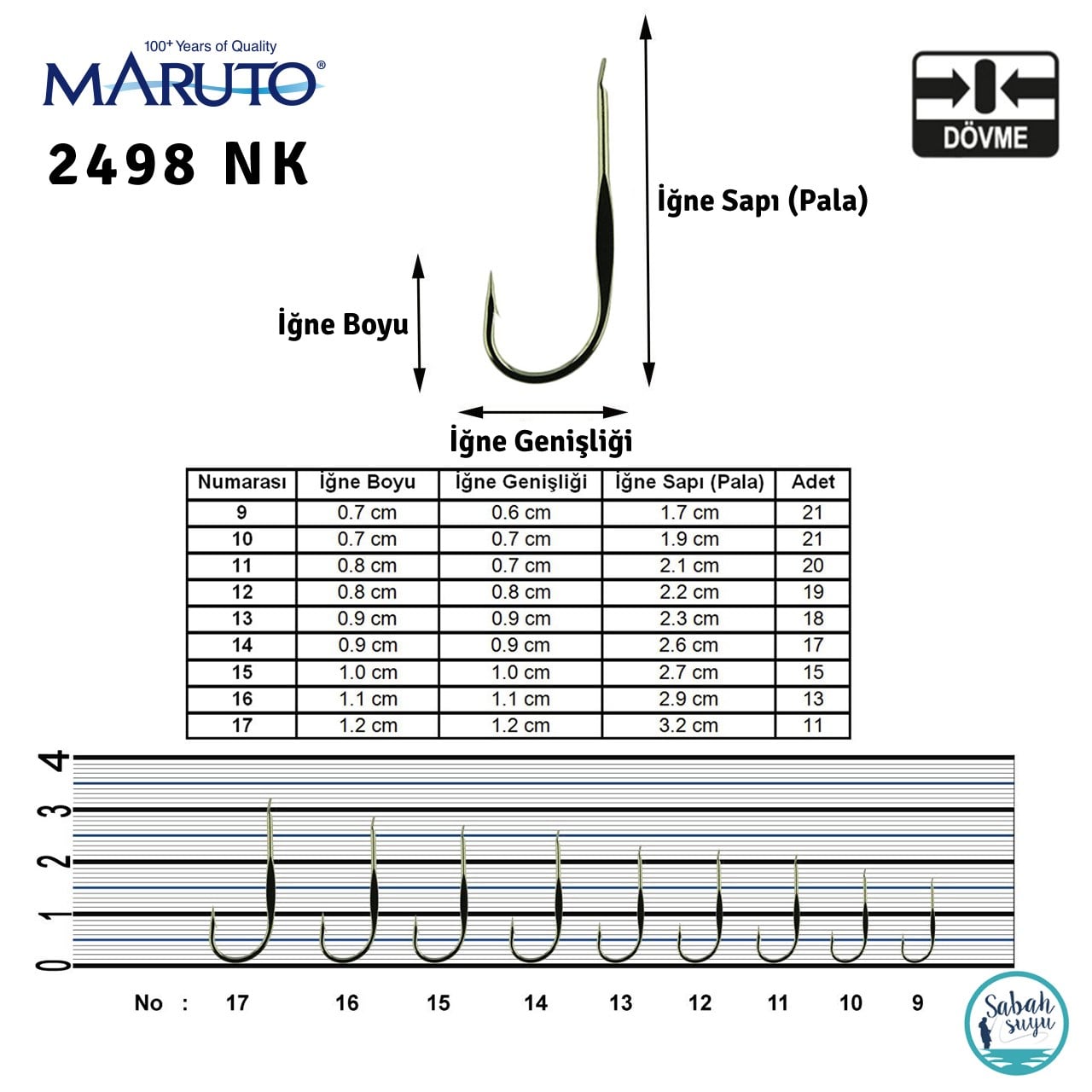Maruto 2498 Nikel Tekli İğne Beyaz #17 (11 adet)