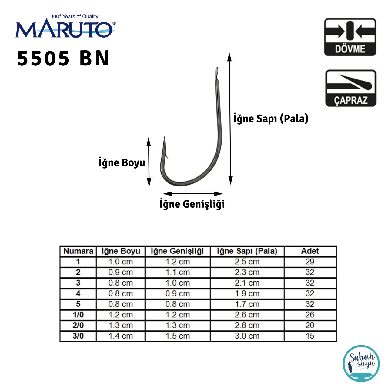 Maruto 5505 BN Tekli İğne Siyah #3 (32 adet)