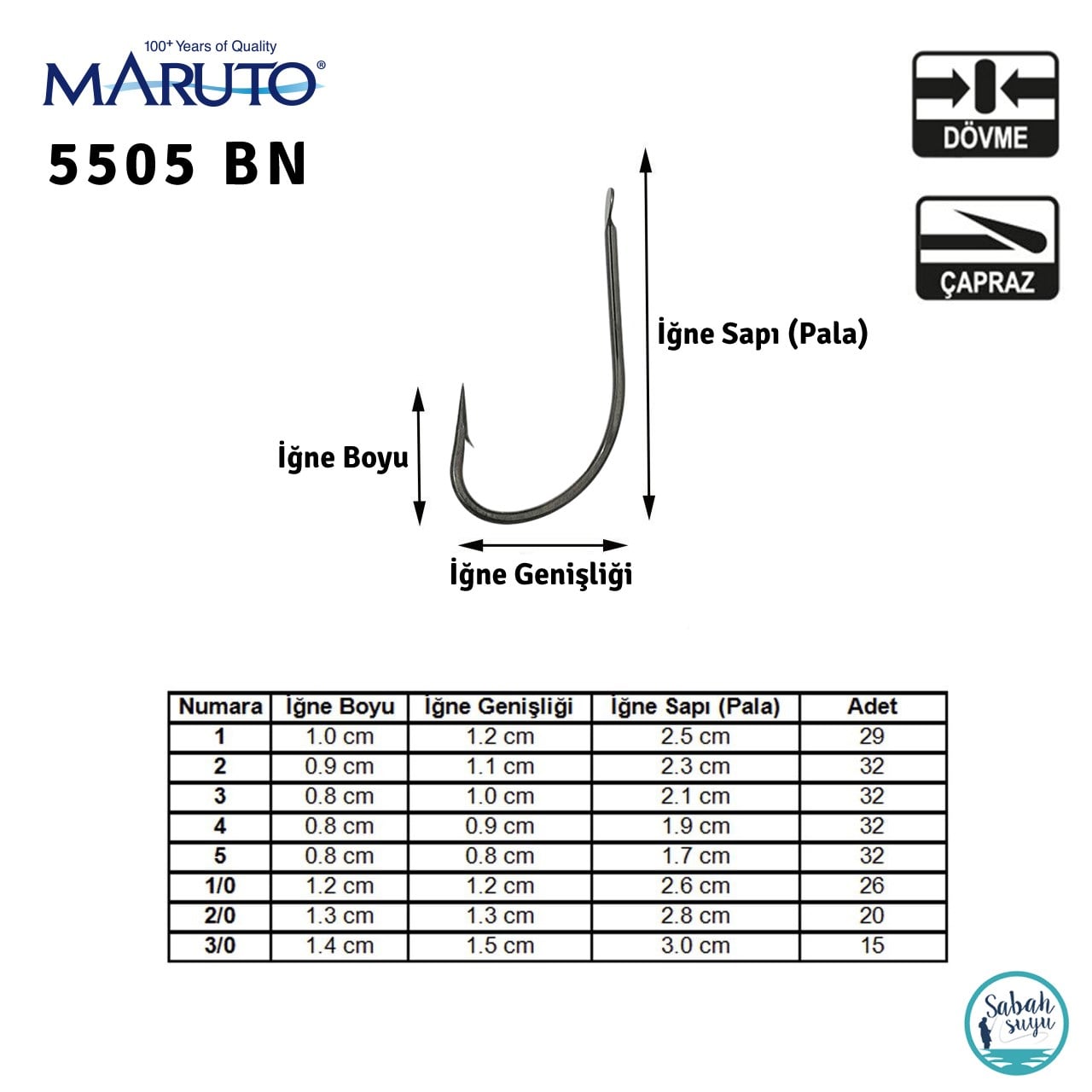 Maruto 5505 BN Tekli İğne Siyah #3 (32 adet)