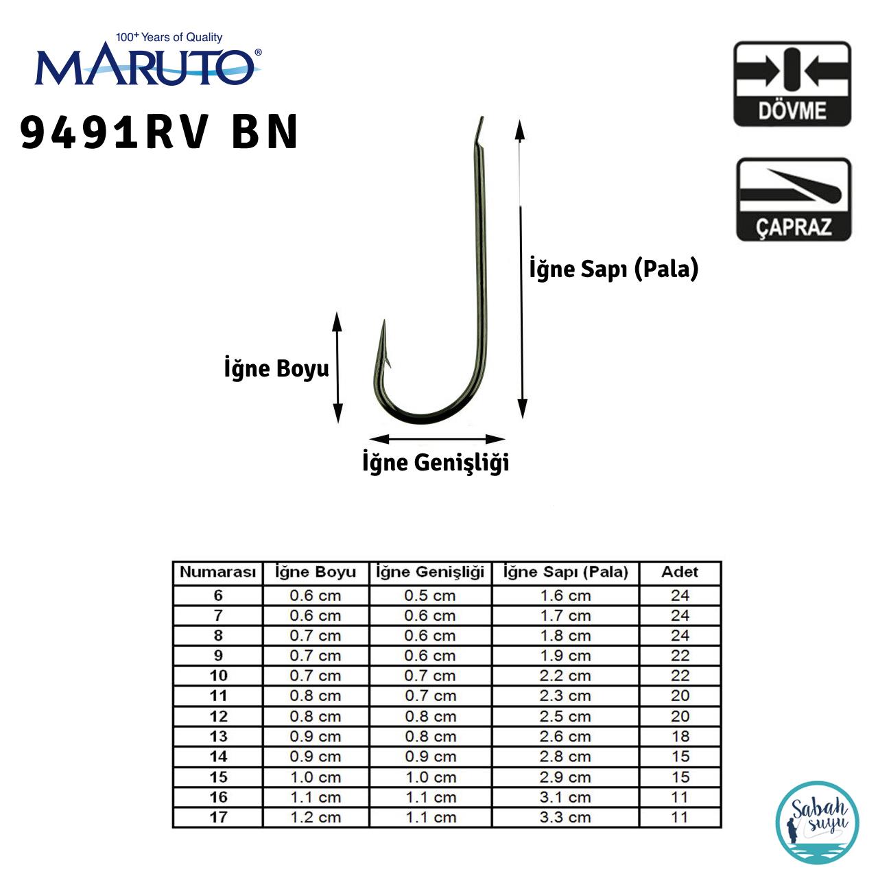 Maruto 9491RV BN Çapraz Tekli İğne Siyah # 13 (17 adet)