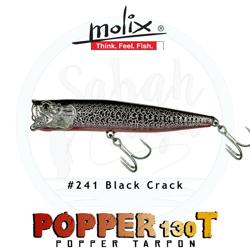 Molix Popper 130T Tarpon 13cm 38gr Black Crack