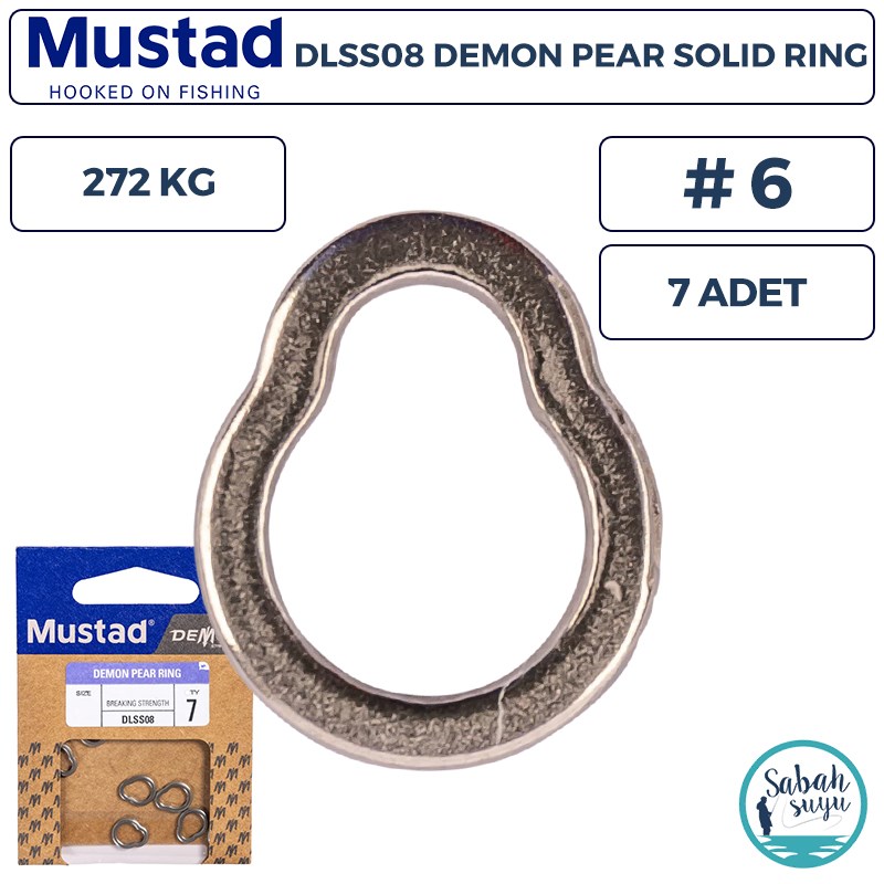 Mustad Demon DLSS08 Solid Ring Armut Halka #6 272kg (7 Adet)