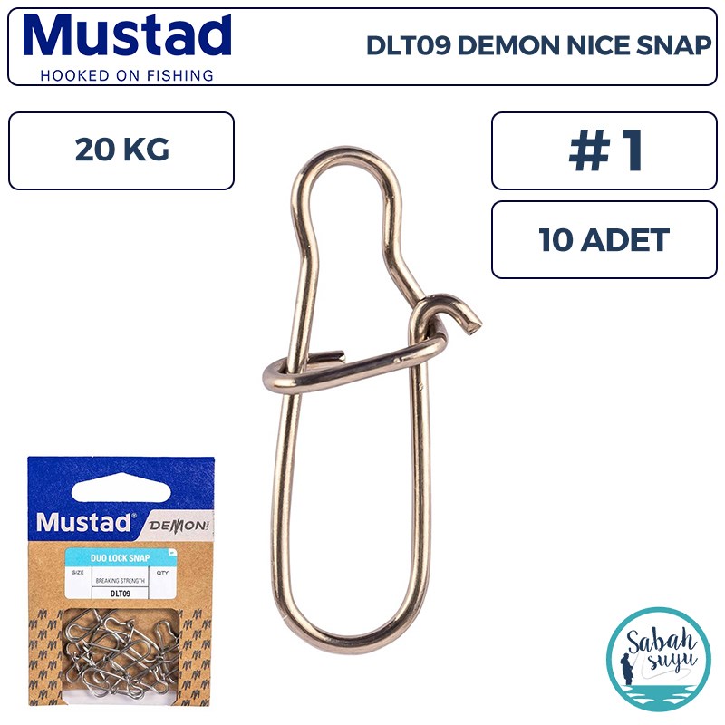 Mustad Demon DLT09 Nice Snap Klips #1 20kg (10 Adet)