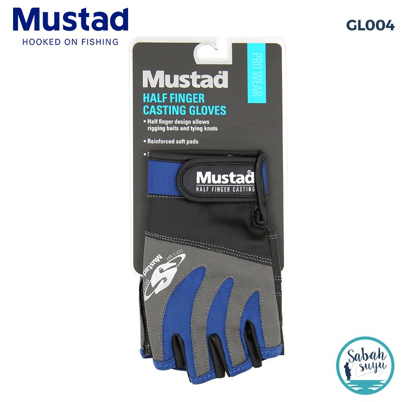 Mustad Half Finger Casting Balıkçı Eldiveni Large