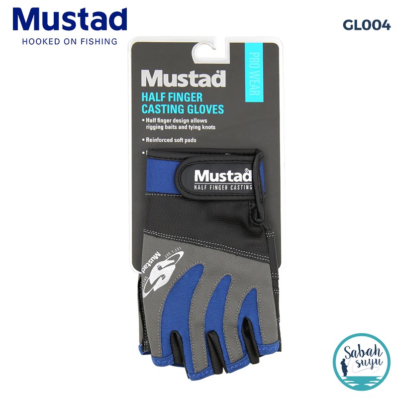 Mustad Half Finger Casting Balıkçı Eldiveni Large