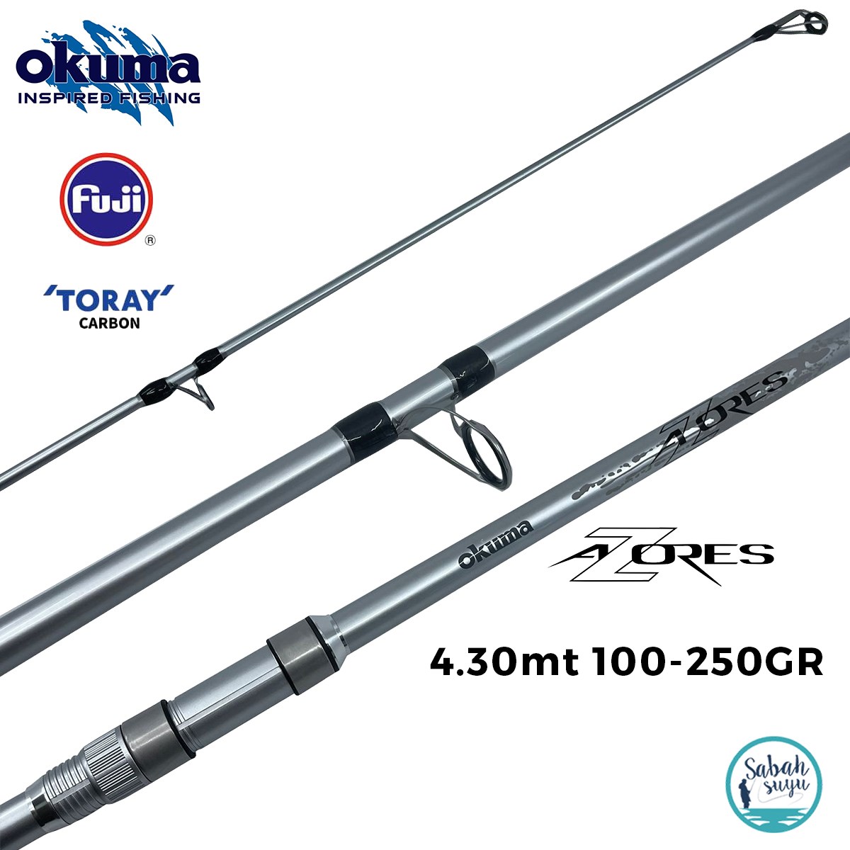 Okuma Azores Surf 4.30 mt 100-250gr (3P) Surf Kamış
