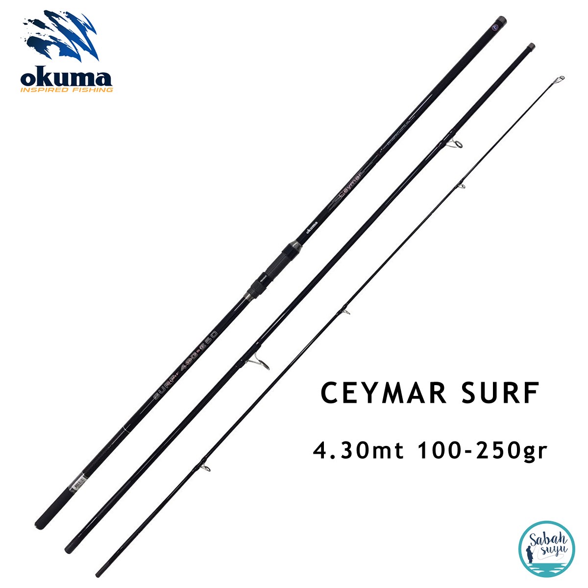 Okuma Ceymar 4.30mt 100-250gr (3P) Surf Kamış
