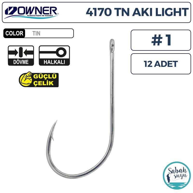 Owner 4170 TN Aki Light Delikli İğne Beyaz #1 (12 Adet)