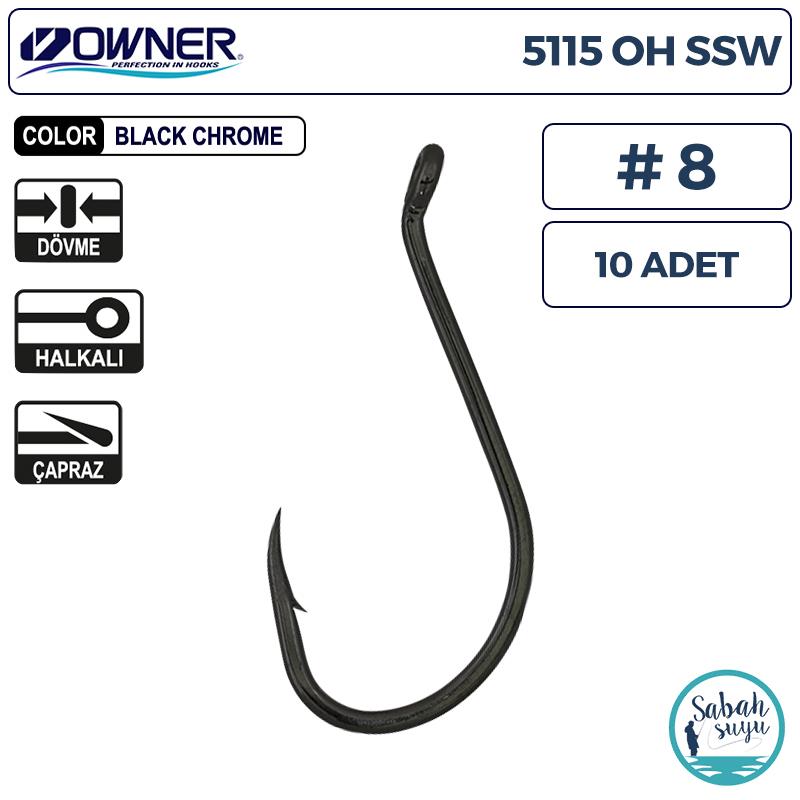Owner 5115 OH SSW Delikli İğne #8 (10 Adet) Siyah