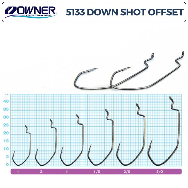 Owner 5133 Down Shot Offset İğne Siyah #1 (7 Adet)