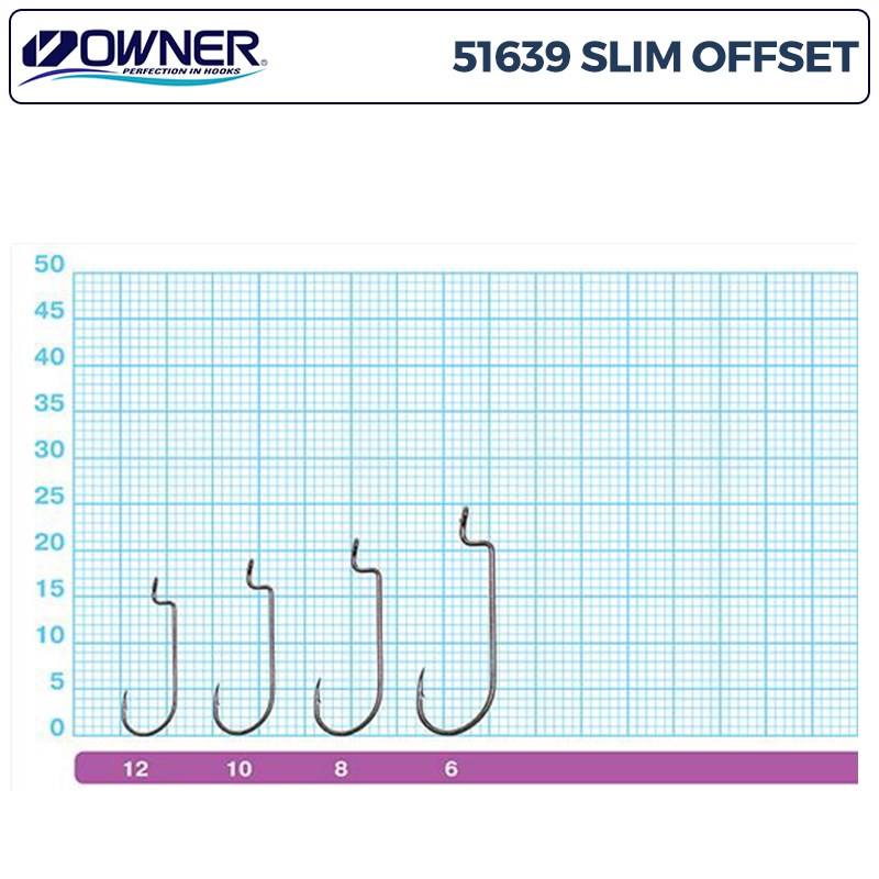Owner 51639 Slim Offset İğne Siyah #6 (8 Adet)