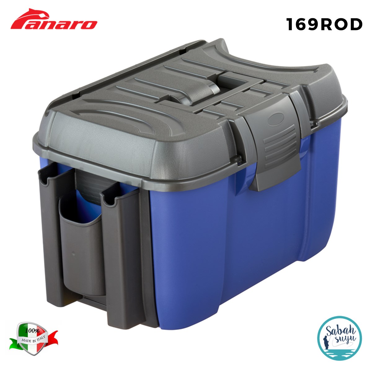 Plastica Panaro 169ROD Kamış Yuvalı Takım Çantası 525X340X4300mm Gri Mavi