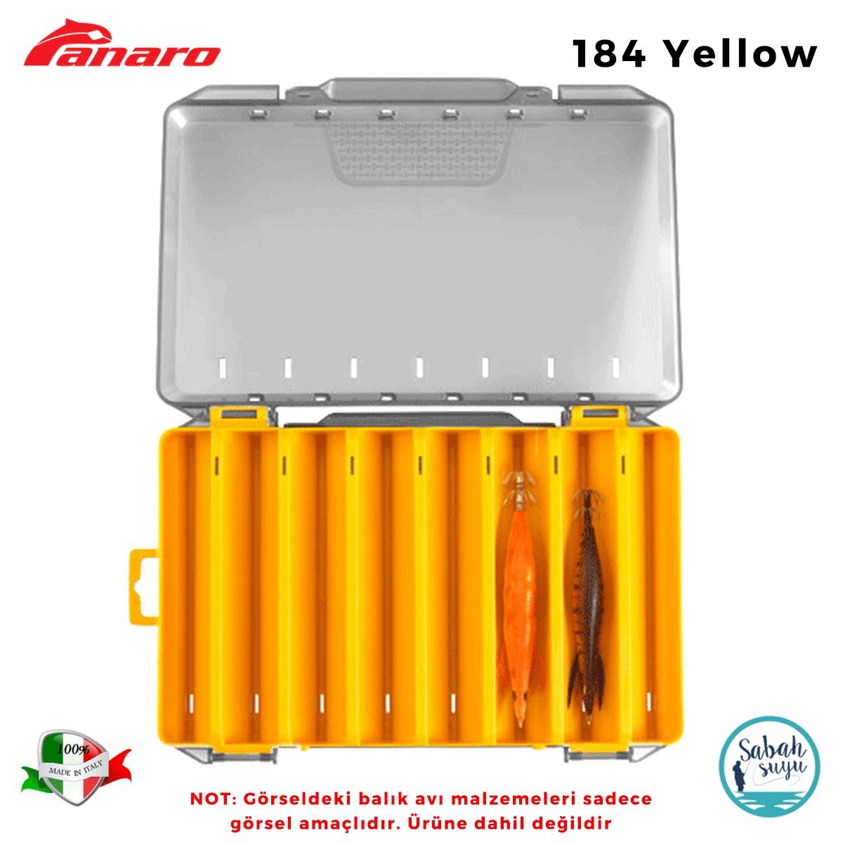Plastica Panaro 184 15 Gözlü Ç.T. Kutu 275X185X48mm Yellow