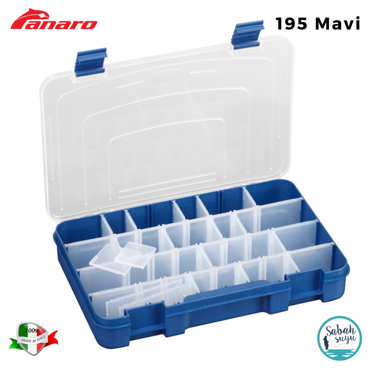 Plastica Panaro 195 Scatola Bölmeli Kutu 276X188X45mm Mavi