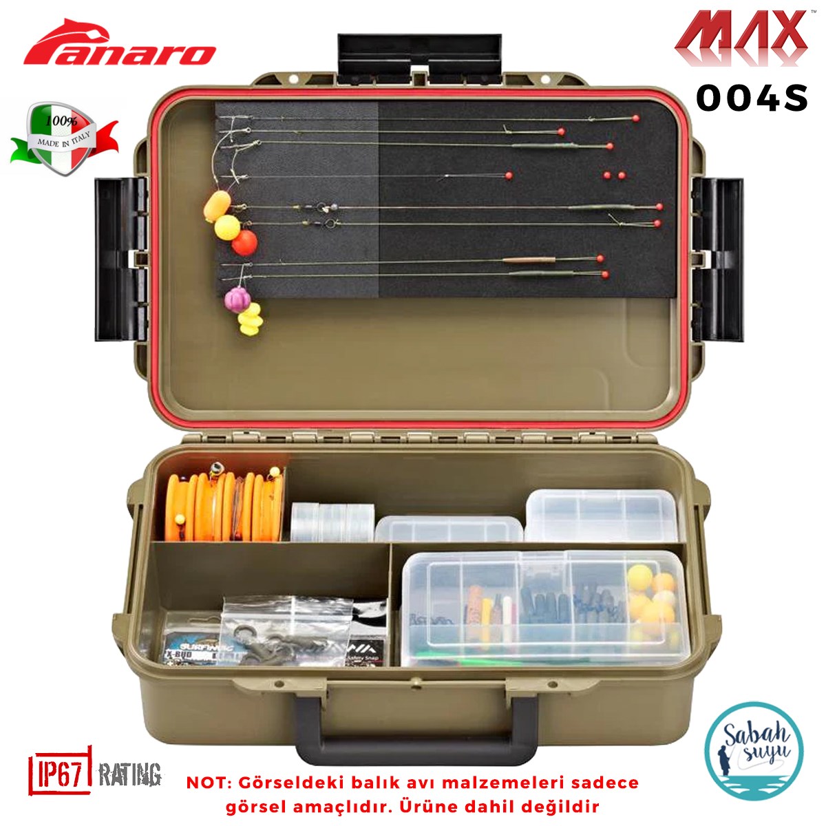 Plastica Panaro Max004S Capture Bölmeli Sızdırmaz Kutu 350x230x86mm Sahara