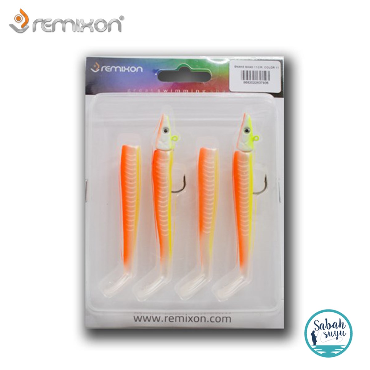 Remixon Snake Shad Silikon Yem 11cm 10gr (2+2 Adet) #11 Lemon Back