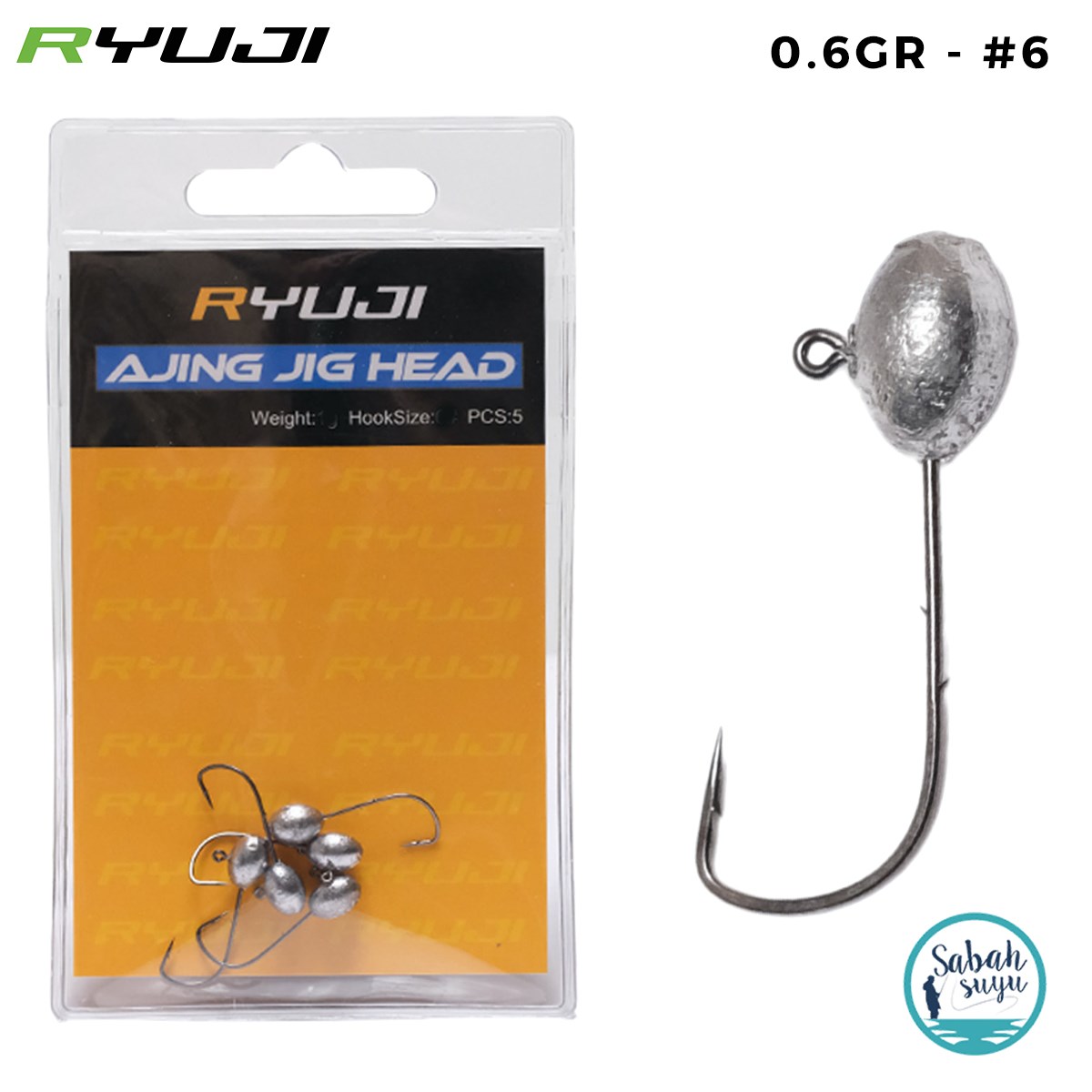 Ryuji Ajing Jighead 0.6gr #6 (5 Adet)