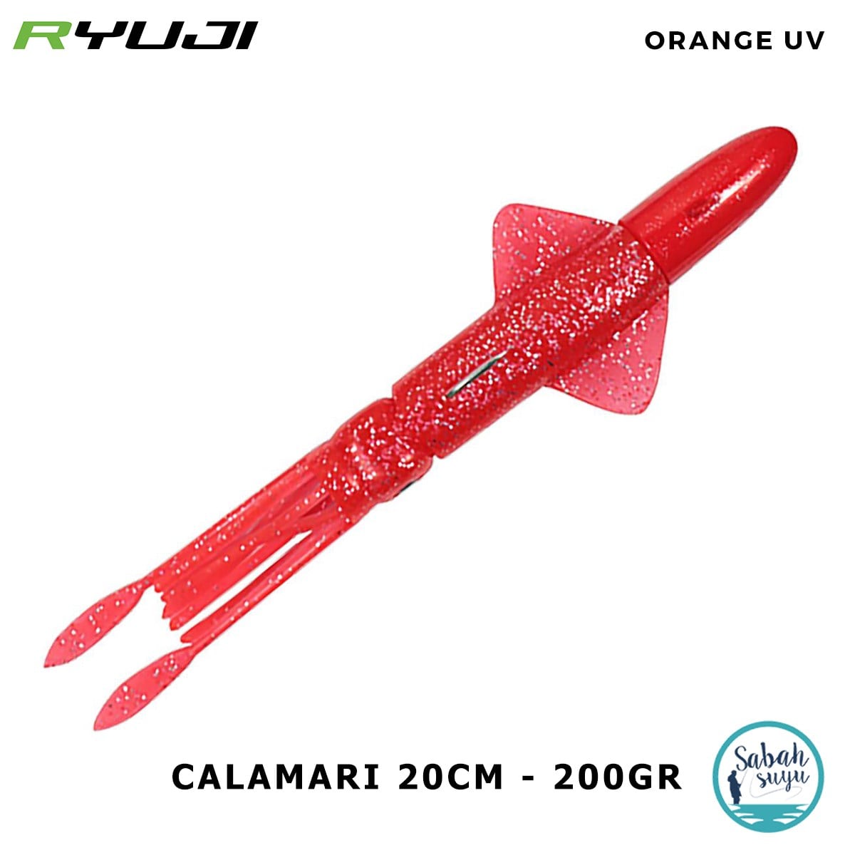 Ryuji Calamari Silikon Kalamar 20cm 200gr Orange UV