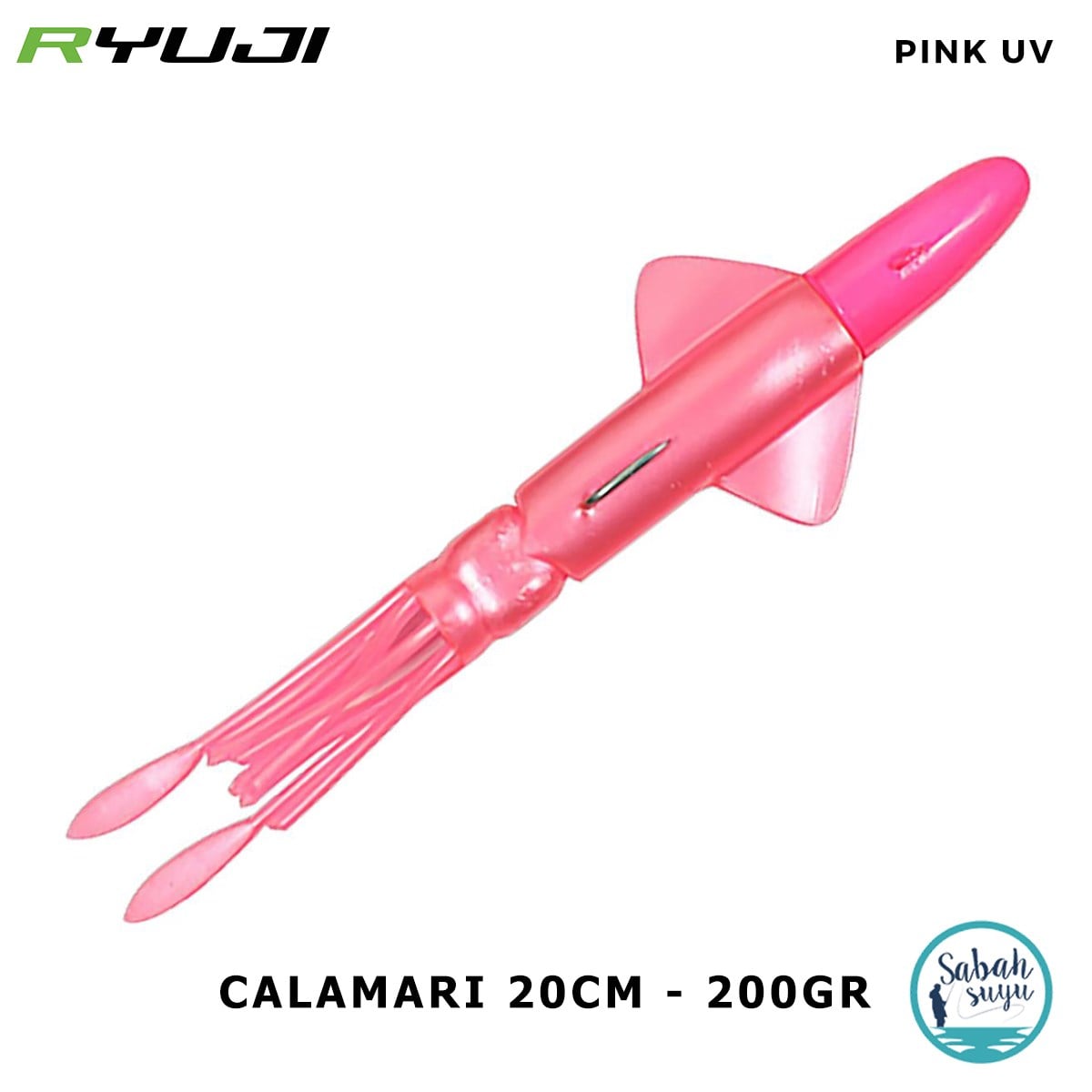 Ryuji Calamari Silikon Kalamar 20cm 200gr Pink UV
