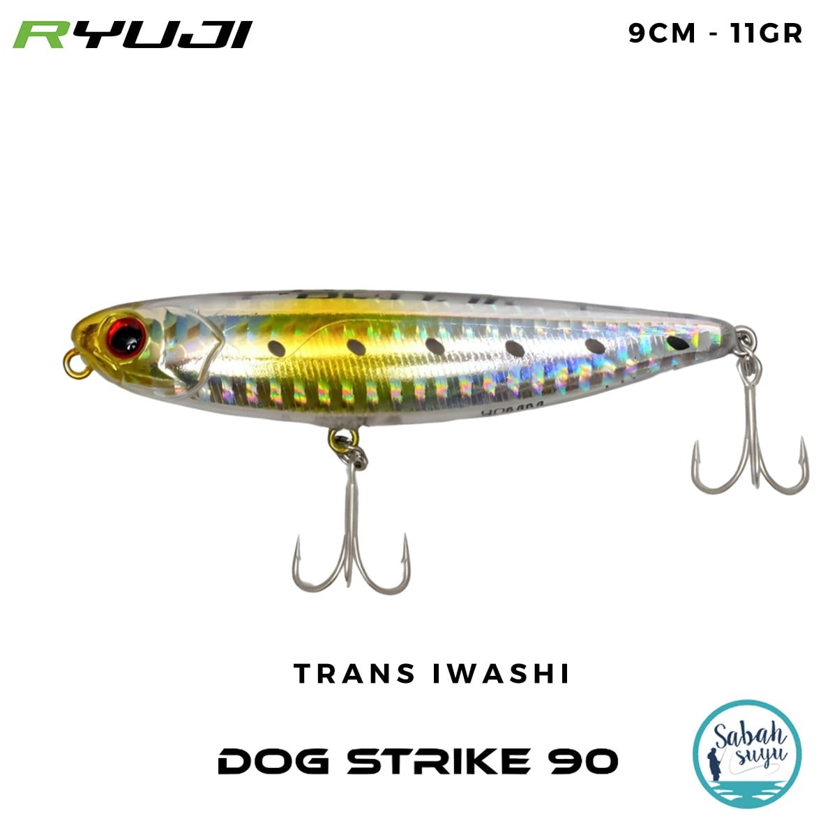 Ryuji Dog Strike 9cm 11gr Trans Iwashi