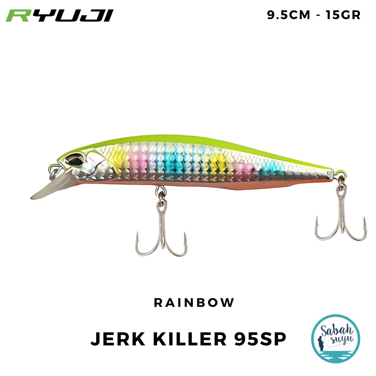 Ryuji Jerk Killer 95SP 9.5cm 15gr Rainbow