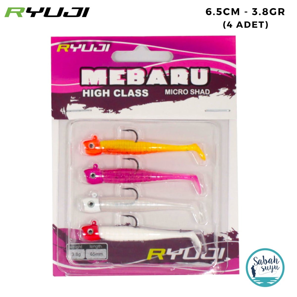 Ryuji Micro Shad 6.5cm 3.8gr Sky Mix (4 Adet)