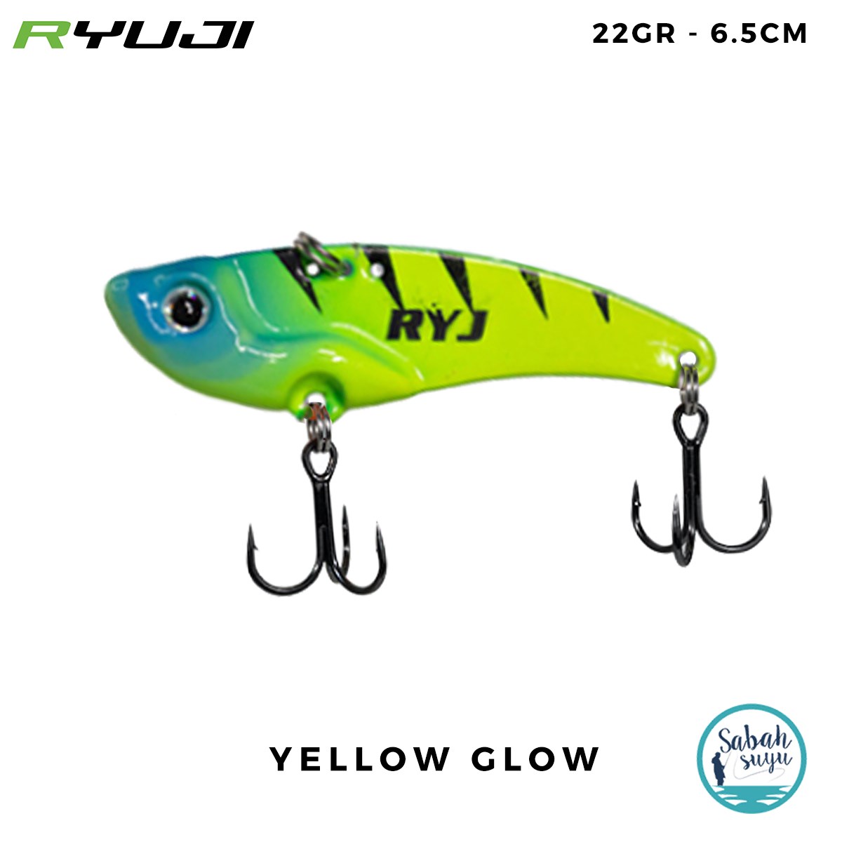 Ryuji Mirror VIB Vibrasyon Jig 6.5cm 22gr Yellow Glow