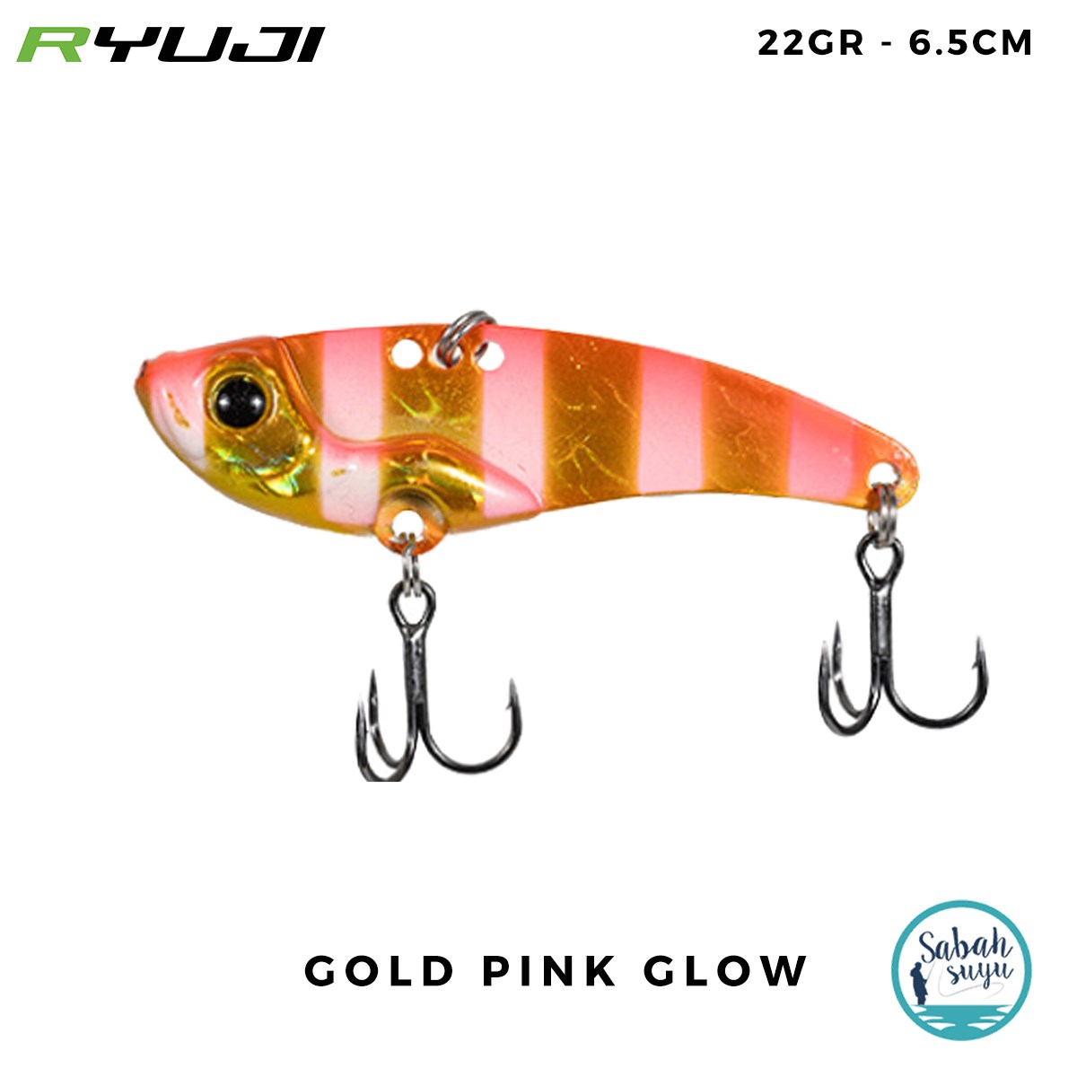 Ryuji Mirror VIB Vibrasyon Jig 6.5cm 22gr Gold Pink Glow