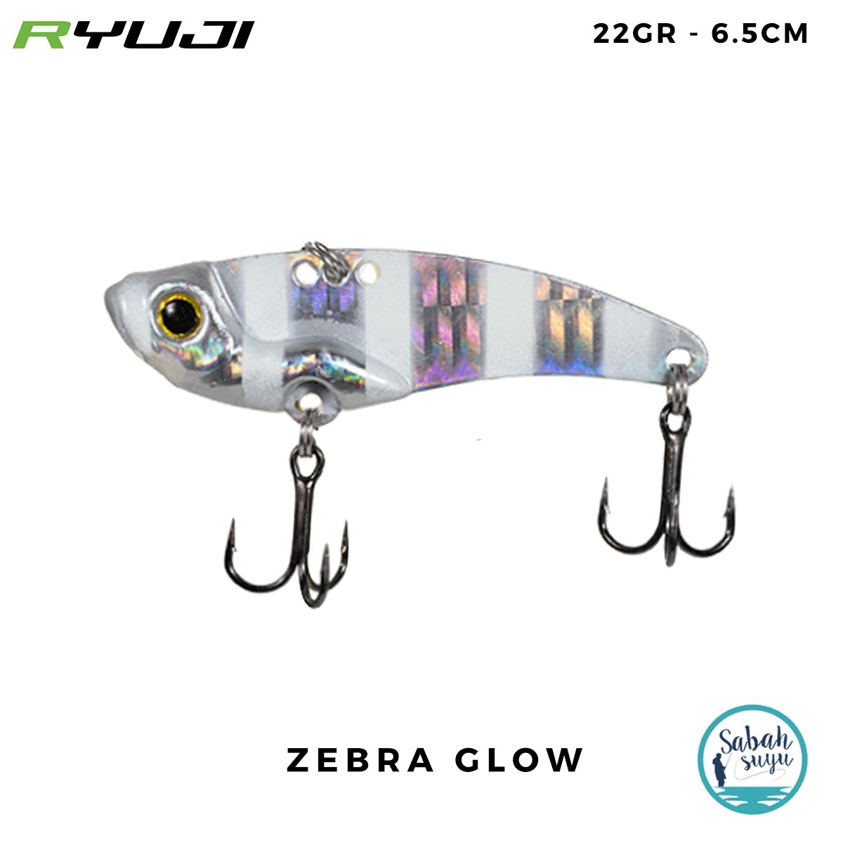 Ryuji Mirror VIB Vibrasyon Jig 6.5cm 22gr Zebra Glow