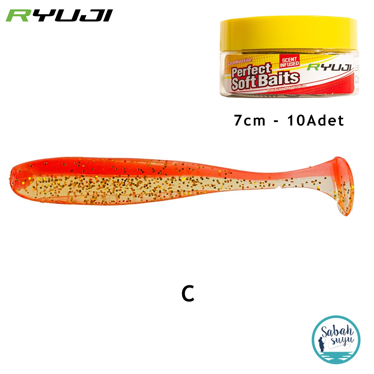 Ryuji Perfect Bait BT Kokulu Silikon Balık 7cm Renk C (10 Adet)