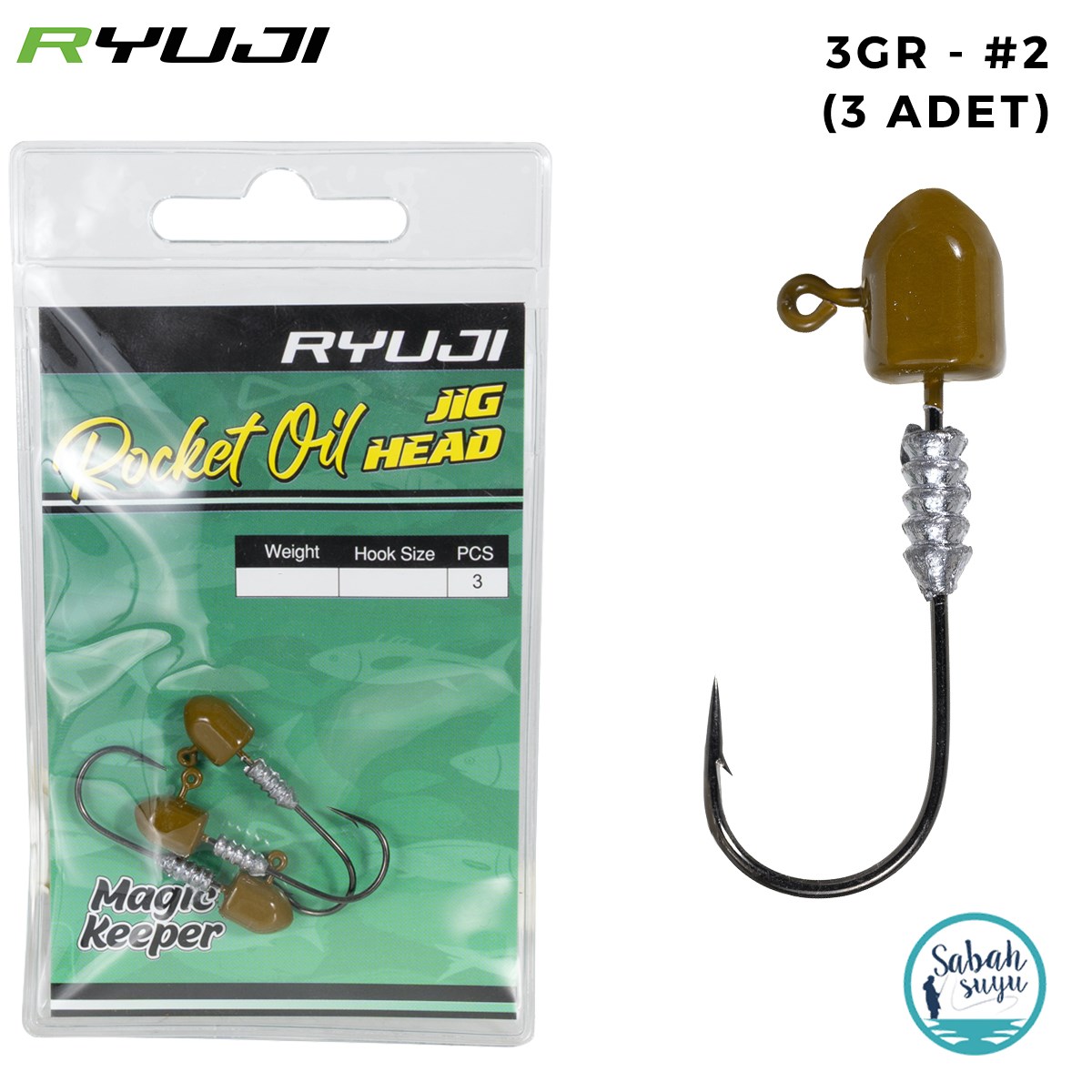 Ryuji Rocket Oil Jighead 3gr #2 (3 Adet)