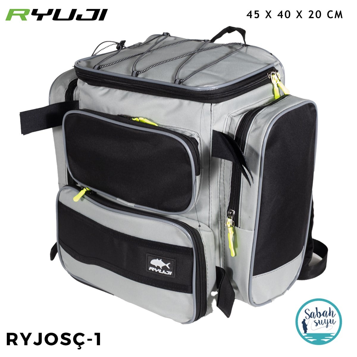 Ryuji RYJOSÇ-1 Organizer Balıkçı Çantası 45X40X20cm Gri-Siyah