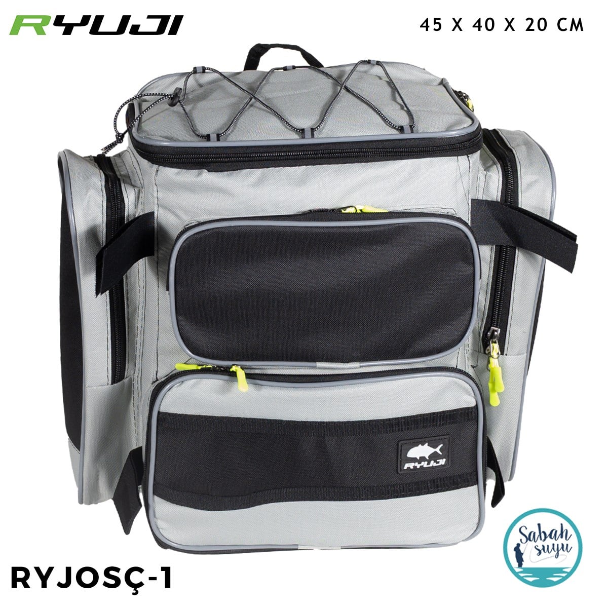 Ryuji RYJOSÇ-1 Organizer Balıkçı Çantası 45X40X20cm Gri-Siyah