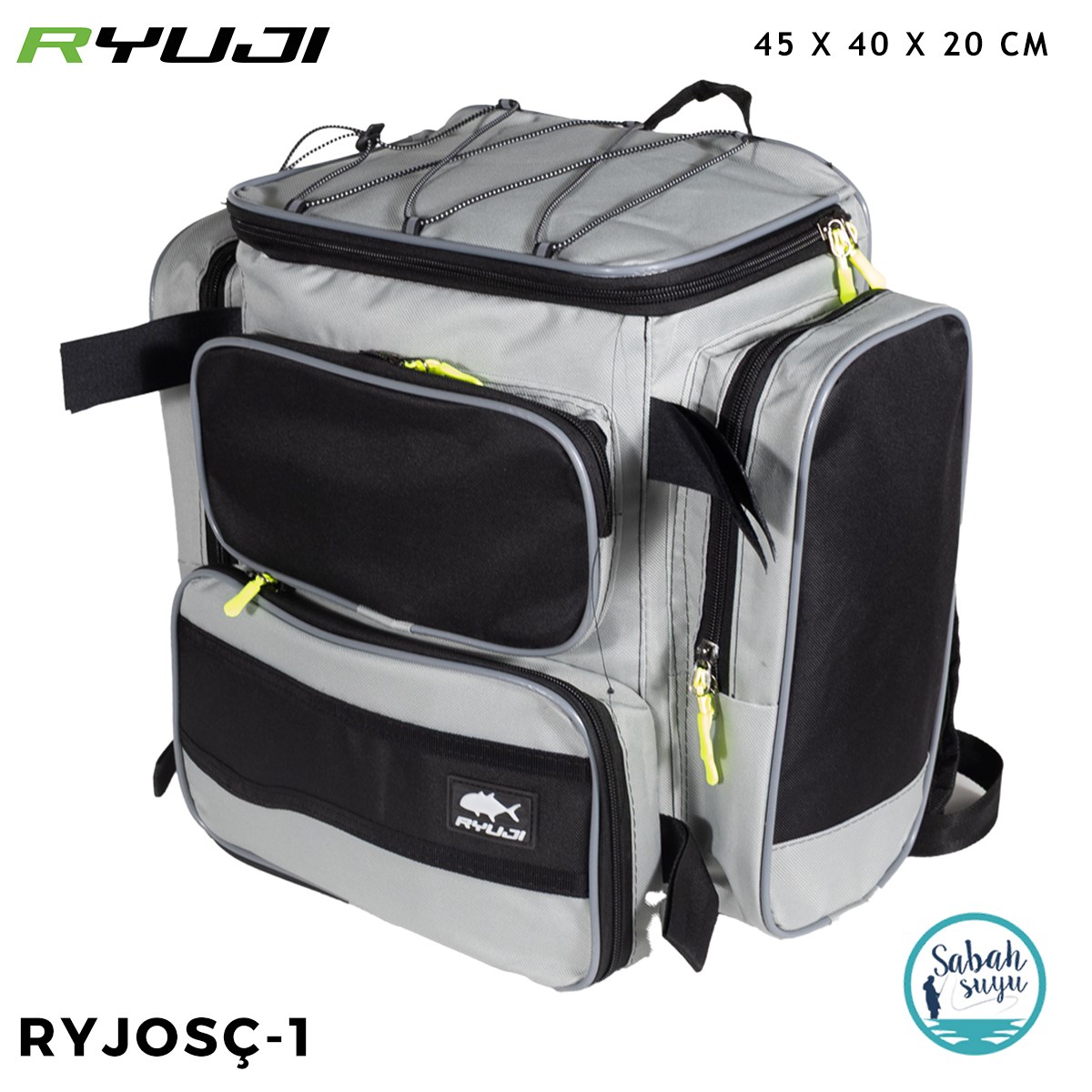 Ryuji RYJOSÇ-1 Organizer Balıkçı Çantası 45X40X20cm Gri-Siyah