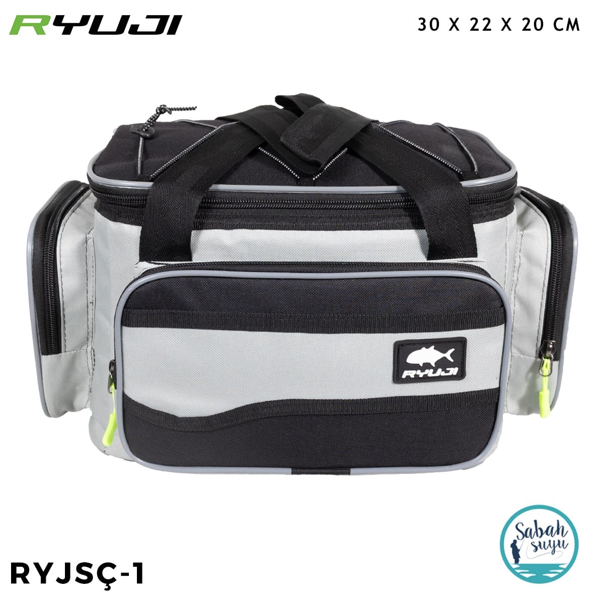 Ryuji RYJSÇ-1 Spin Balıkçı Çantası 30X22X20cm Gri-Siyah