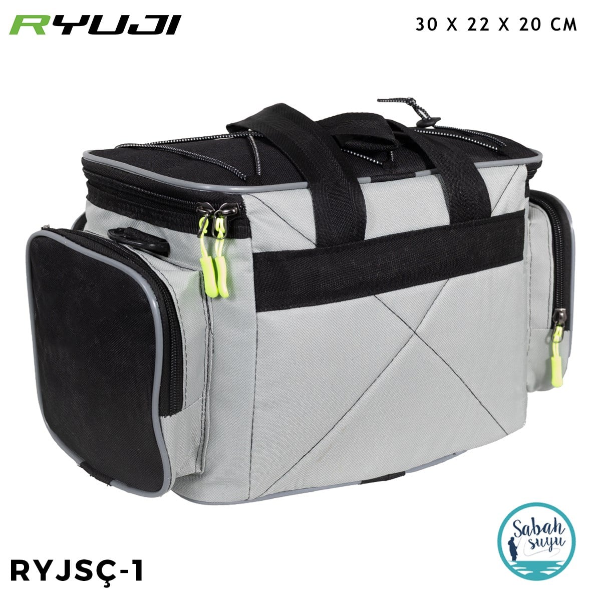 Ryuji RYJSÇ-1 Spin Balıkçı Çantası 30X22X20cm Gri-Siyah