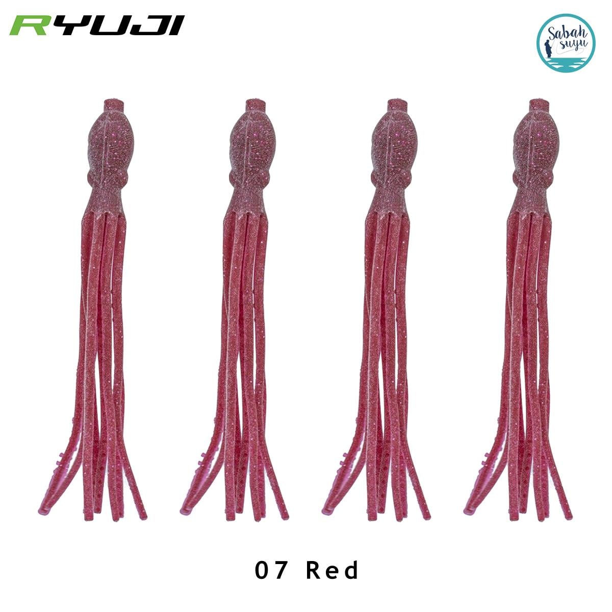 Ryuji Silikon Ahtapot 11.5cm (4 Adet) #7 Red