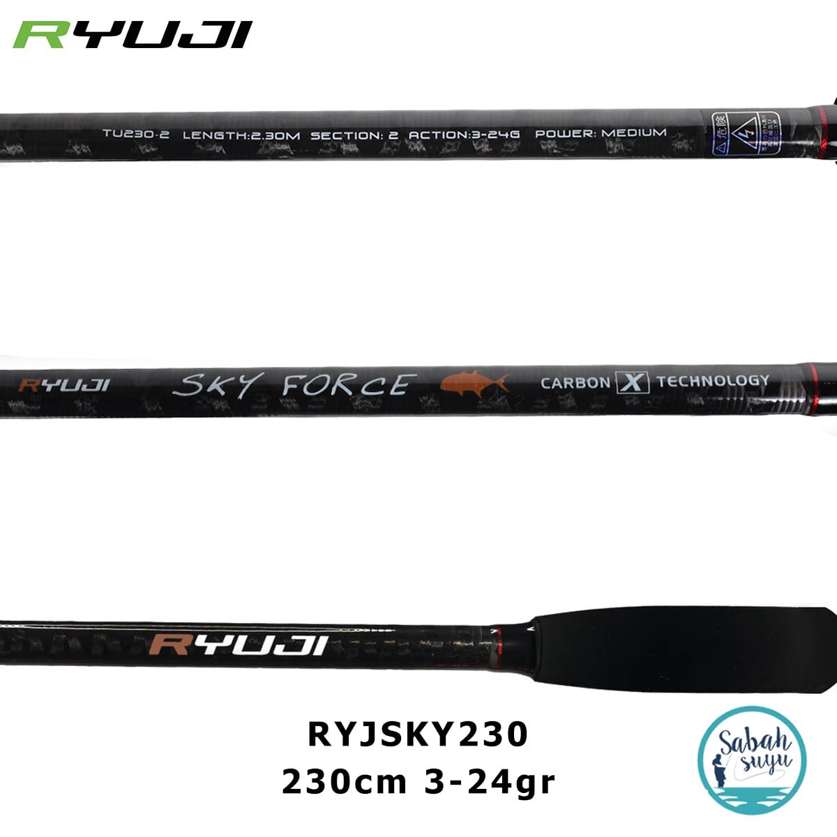 Ryuji Sky Force Fuji 2.30mt 3-24gr (2P) Light Spin Kamış