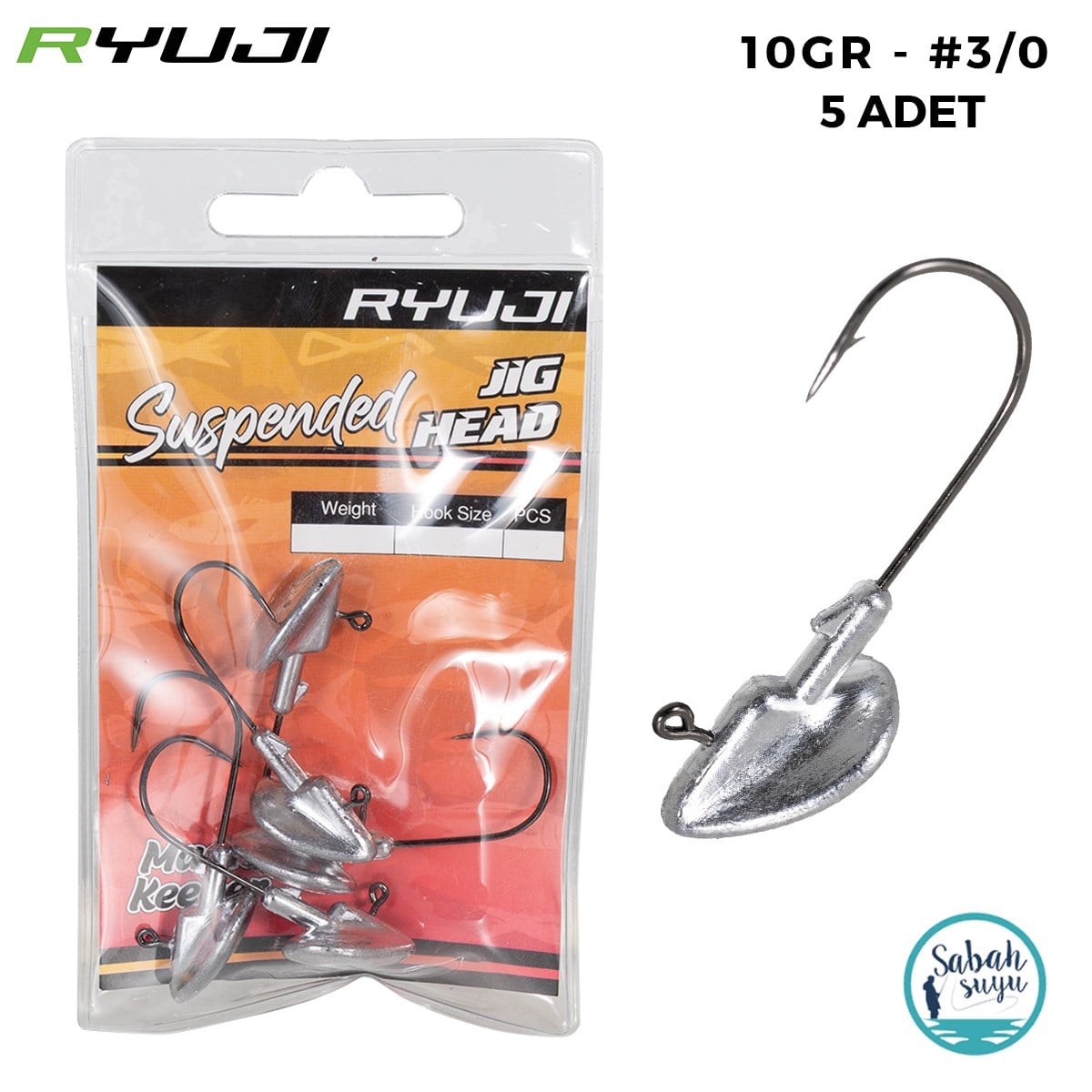 Ryuji Suspended Jighead 10gr #3/0 (5 Adet)